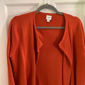 Women’s jcrew open front sweater w pockets
